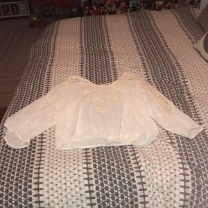 White long sleeve boho blouse